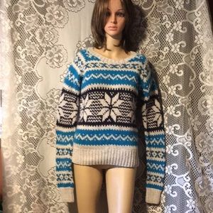 American Eagle Outfitters Classic Sweater Blue Black Gray